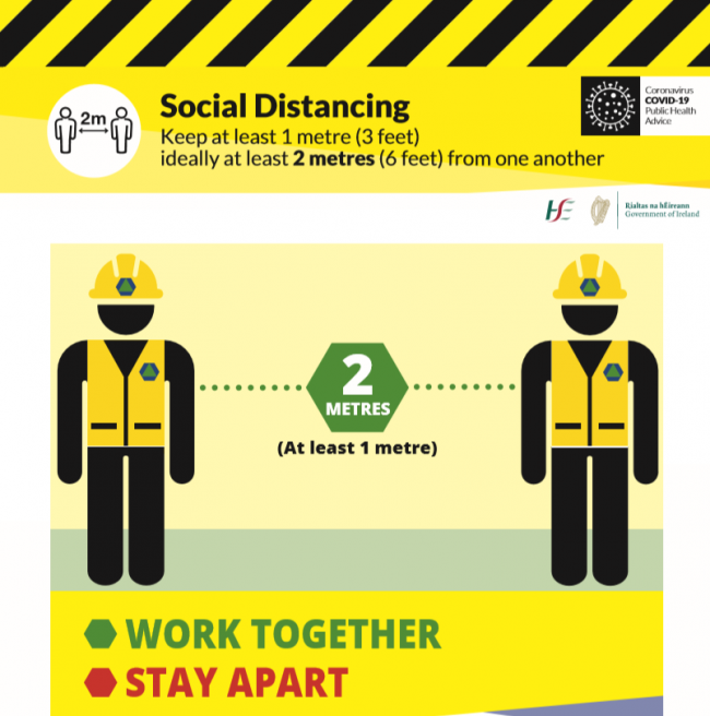 public works Social distancing for construction workers/Photo credit: CIF/www.constructionnews.ie